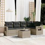 Casa si Gradina - Gradina si terasa - Mobilier exterior - Seturi mobila gradina - Set canapele de gradina cu perne, 6 piese gri deschis poliratan - Infinity.ro