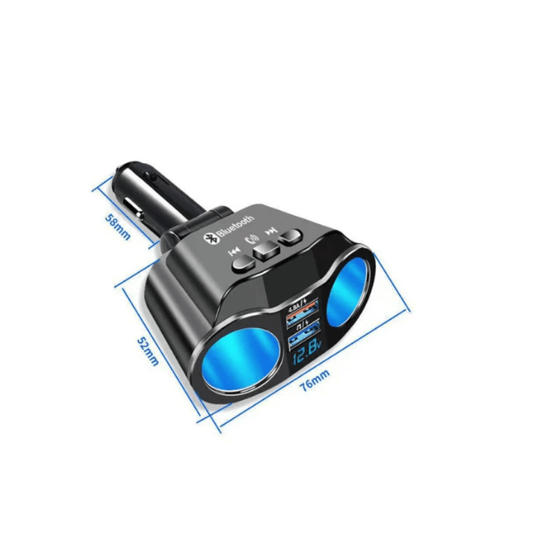 Auto si Moto - Electronice auto - Multimedia auto - Modulator FM Bluetooth A9, Dual USB max. 4.8A, 2 adaptoare bricheta, Hands Free, ecran LED - Infinity.ro