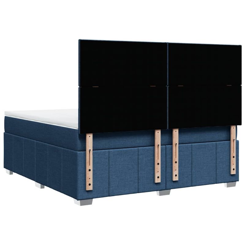 Casa si Gradina - Mobilier - Paturi si accesorii - Paturi - Pat box spring cu saltea, albastru, 180x200 cm, material textil - Infinity.ro