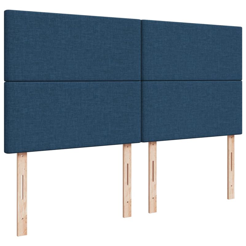 Casa si Gradina - Mobilier - Paturi si accesorii - Paturi - Pat box spring cu saltea, albastru, 180x200 cm, material textil - Infinity.ro