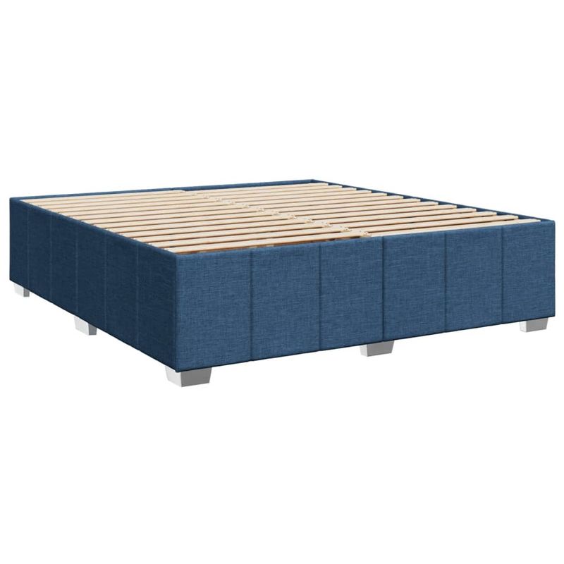 Casa si Gradina - Mobilier - Paturi si accesorii - Paturi - Pat box spring cu saltea, albastru, 180x200 cm, material textil - Infinity.ro