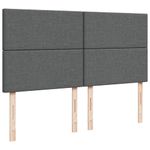 Casa si Gradina - Mobilier - Paturi si accesorii - Paturi - Pat box spring cu saltea, gri inchis, 180x200 cm, textil - Infinity.ro