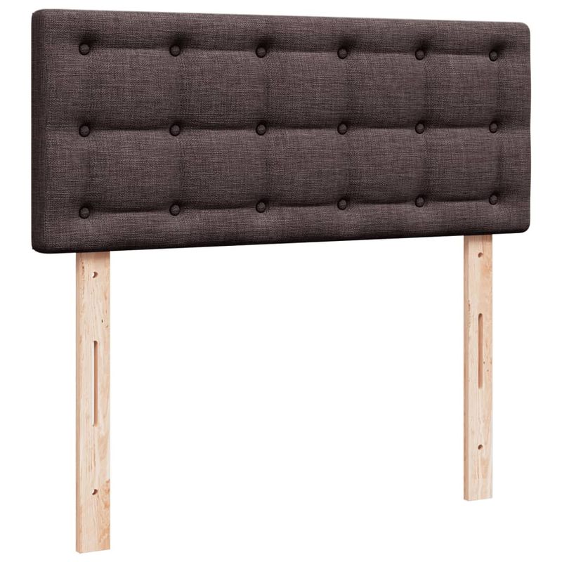 Casa si Gradina - Mobilier - Paturi si accesorii - Paturi - Pat box spring cu saltea, maro inchis, 120x200 cm, textil - Infinity.ro