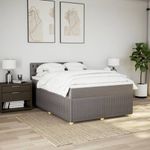 Casa si Gradina - Mobilier - Paturi si accesorii - Paturi - Pat box spring cu saltea, gri taupe, 160x200 cm material textil - Infinity.ro