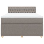 Casa si Gradina - Mobilier - Paturi si accesorii - Paturi - Pat box spring cu saltea, gri taupe, 160x200 cm material textil - Infinity.ro