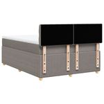 Casa si Gradina - Mobilier - Paturi si accesorii - Paturi - Pat box spring cu saltea, gri taupe, 160x200 cm material textil - Infinity.ro