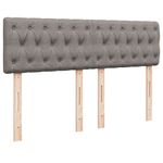 Casa si Gradina - Mobilier - Paturi si accesorii - Paturi - Pat box spring cu saltea, gri taupe, 160x200 cm material textil - Infinity.ro