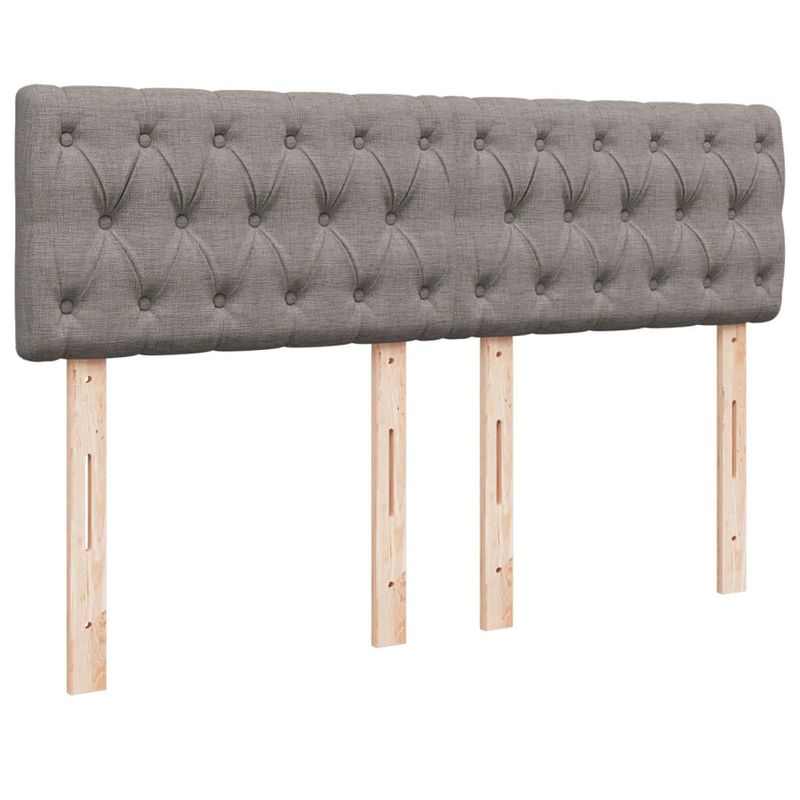 Casa si Gradina - Mobilier - Paturi si accesorii - Paturi - Pat box spring cu saltea, gri taupe, 160x200 cm material textil - Infinity.ro