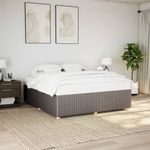 Casa si Gradina - Mobilier - Paturi si accesorii - Paturi - Cadru de pat fara saltea, gri taupe, 200x200 cm, textil - Infinity.ro