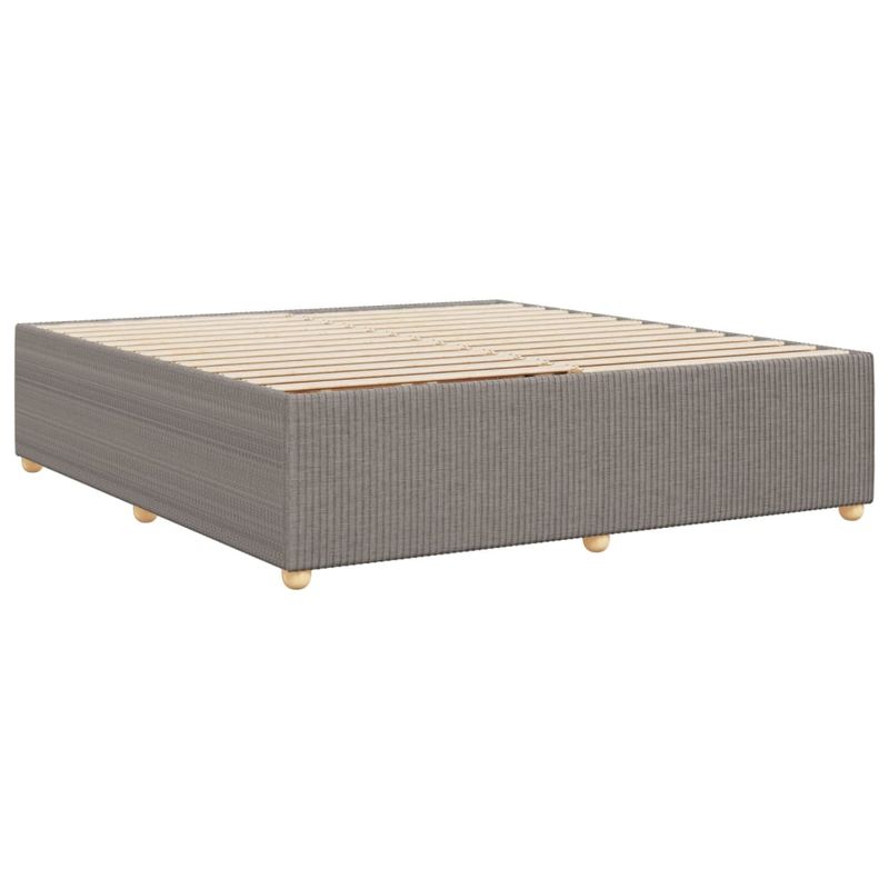 Casa si Gradina - Mobilier - Paturi si accesorii - Paturi - Cadru de pat fara saltea, gri taupe, 200x200 cm, textil - Infinity.ro