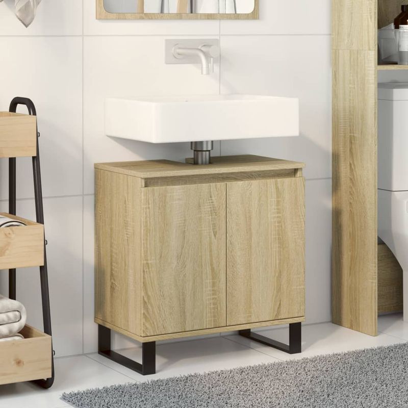 Casa si Gradina - Mobilier - Mobilier baie - Comode baie - Dulap de baie, stejar sonoma, 58x33x60 cm, lemn prelucrat - Infinity.ro