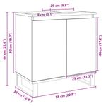 Casa si Gradina - Mobilier - Mobilier baie - Comode baie - Dulap de baie, stejar sonoma, 58x33x60 cm, lemn prelucrat - Infinity.ro