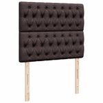 Casa si Gradina - Mobilier - Paturi si accesorii - Paturi - Pat box spring cu saltea, maro inchis, 120x190 cm, textil - Infinity.ro