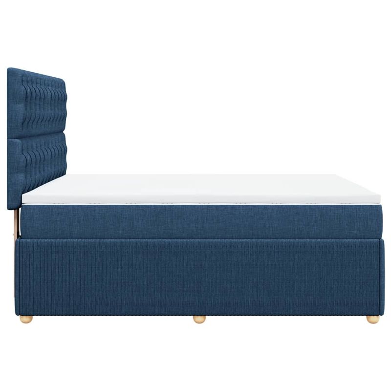 Casa si Gradina - Mobilier - Paturi si accesorii - Paturi - Pat continental cu saltea, albastru, 160x200cm, material textil - Infinity.ro