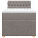 Casa si Gradina - Mobilier - Paturi si accesorii - Paturi - Pat box spring cu saltea, gri taupe, 90x200 cm, textil - Infinity.ro