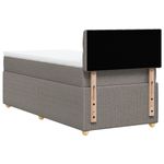 Casa si Gradina - Mobilier - Paturi si accesorii - Paturi - Pat box spring cu saltea, gri taupe, 90x200 cm, textil - Infinity.ro