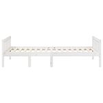 Casa si Gradina - Mobilier - Paturi si accesorii - Paturi - Pat pentru copii fara saltea, alb, 75x190 cm, lemn masiv de pin - Infinity.ro