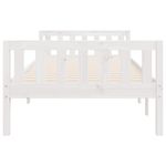 Casa si Gradina - Mobilier - Paturi si accesorii - Paturi - Pat pentru copii fara saltea, alb, 75x190 cm, lemn masiv de pin - Infinity.ro