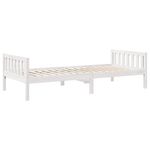 Casa si Gradina - Mobilier - Paturi si accesorii - Paturi - Pat pentru copii fara saltea, alb, 75x190 cm, lemn masiv de pin - Infinity.ro