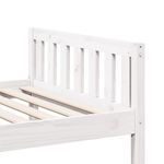 Casa si Gradina - Mobilier - Paturi si accesorii - Paturi - Pat pentru copii fara saltea, alb, 75x190 cm, lemn masiv de pin - Infinity.ro