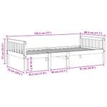 Casa si Gradina - Mobilier - Paturi si accesorii - Paturi - Pat pentru copii fara saltea, alb, 75x190 cm, lemn masiv de pin - Infinity.ro