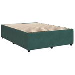 Casa si Gradina - Mobilier - Paturi si accesorii - Paturi - Pat box spring cu saltea, verde inchis, 140x190 cm, catifea - Infinity.ro