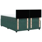 Casa si Gradina - Mobilier - Paturi si accesorii - Paturi - Pat box spring cu saltea, verde inchis, 140x190 cm, catifea - Infinity.ro