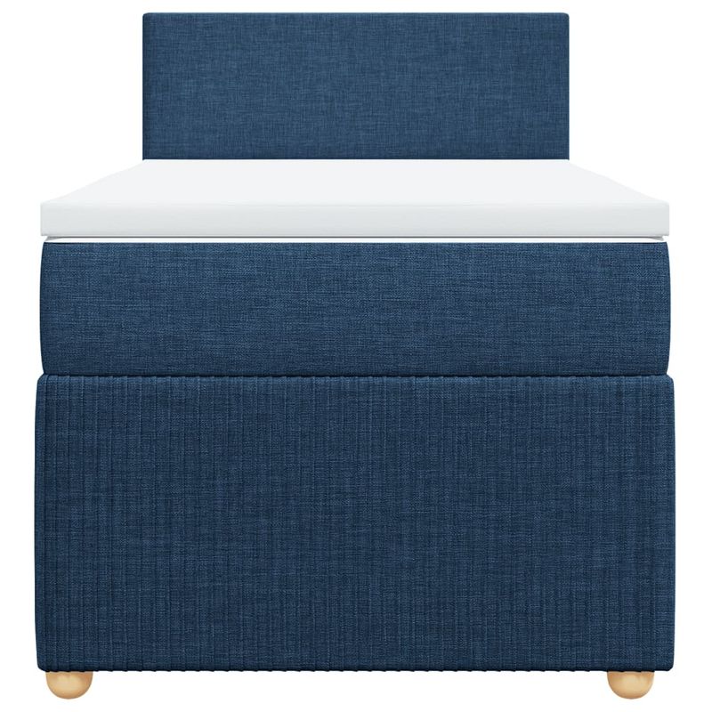 Casa si Gradina - Mobilier - Paturi si accesorii - Paturi - Pat box spring cu saltea, albastru, 90x200 cm, textil - Infinity.ro
