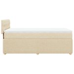 Casa si Gradina - Mobilier - Paturi si accesorii - Paturi - Pat box spring cu saltea, crem, 100x200 cm, textil - Infinity.ro