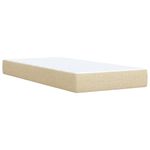 Casa si Gradina - Mobilier - Paturi si accesorii - Paturi - Pat box spring cu saltea, crem, 100x200 cm, textil - Infinity.ro