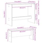 Casa si Gradina - Mobilier - Seturi de mobilier - Seturi bucatarie - Set masa si banci bucatarie, 3 piese, gri beton, lemn prelucrat - Infinity.ro