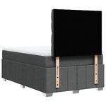 Casa si Gradina - Mobilier - Paturi si accesorii - Paturi - Pat box spring cu saltea, gri inchis, 120x200 cm, textil - Infinity.ro