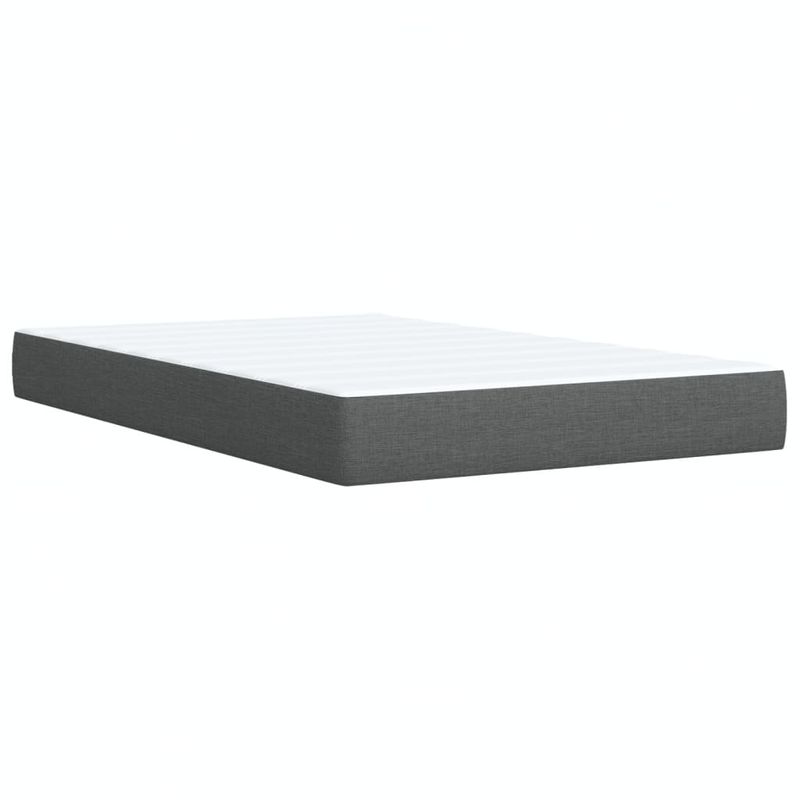 Casa si Gradina - Mobilier - Paturi si accesorii - Paturi - Pat box spring cu saltea, gri inchis, 120x200 cm, textil - Infinity.ro