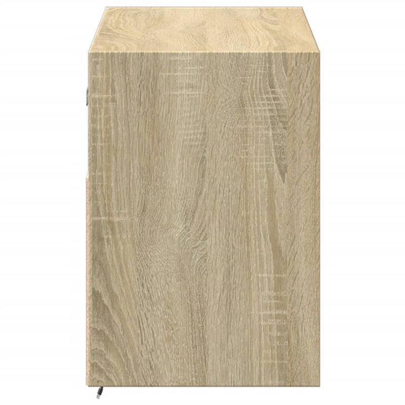 Casa si Gradina - Mobilier - Comode si corpuri - Comode - Comoda TV de perete cu lumini LED, stejar sonoma, 100x31x45 cm - Infinity.ro