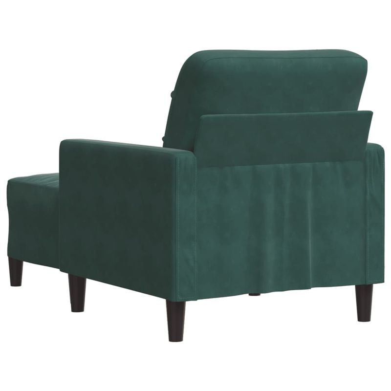 Casa si Gradina - Mobilier - Scaune si fotolii - Fotolii - Fotoliu canapea cu taburet, verde inchis, 60 cm, catifea - Infinity.ro