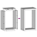 Casa si Gradina - Termice - Sobe, Seminee si accesorii - Accesorii seminee si sobe - Suport pentru lemne de foc, 60x40x100 cm, otel inoxidabil - Infinity.ro