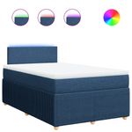 Casa si Gradina - Mobilier - Paturi si accesorii - Paturi - Pat box spring cu saltea, albastru, 120x200 cm, textil - Infinity.ro