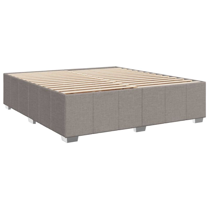 Casa si Gradina - Mobilier - Paturi si accesorii - Paturi - Pat continental cu saltea, gri taupe, 180x200 cm, textil - Infinity.ro