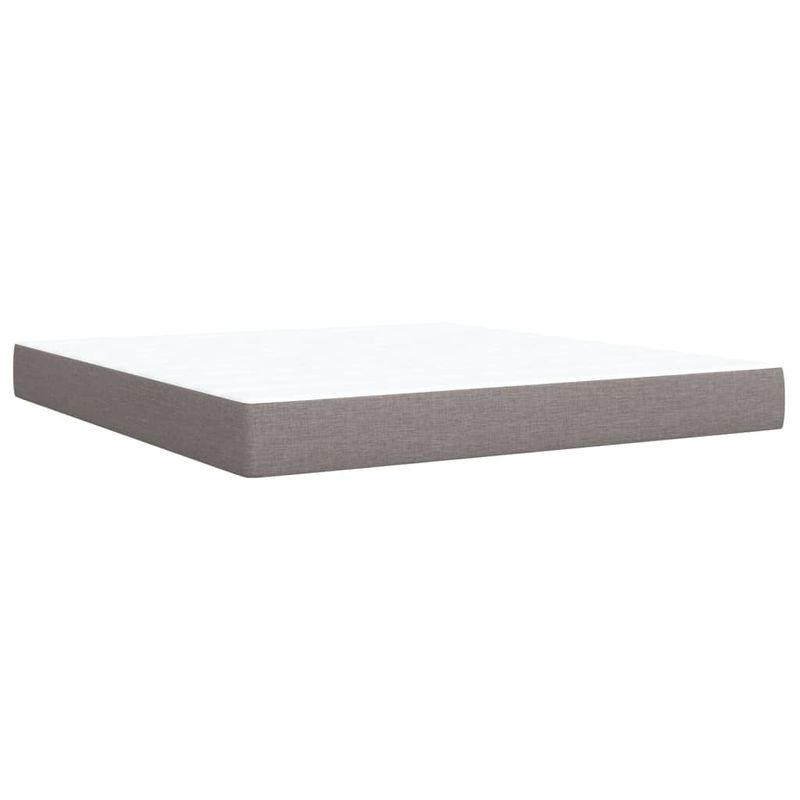 Casa si Gradina - Mobilier - Paturi si accesorii - Paturi - Pat continental cu saltea, gri taupe, 180x200 cm, textil - Infinity.ro