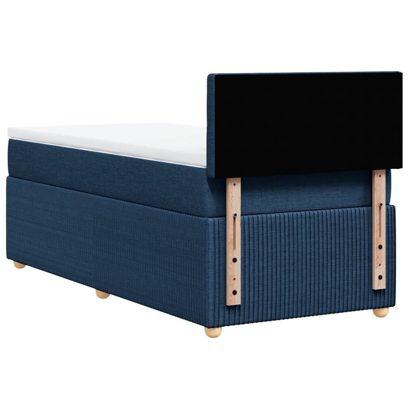 Casa si Gradina - Mobilier - Paturi si accesorii - Paturi - Pat box spring cu saltea, albastru, 90x200 cm, textil - Infinity.ro