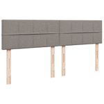 Casa si Gradina - Mobilier - Paturi si accesorii - Paturi - Pat continental cu saltea, gri taupe, 180x200 cm, textil - Infinity.ro