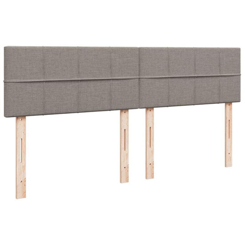 Casa si Gradina - Mobilier - Paturi si accesorii - Paturi - Pat continental cu saltea, gri taupe, 180x200 cm, textil - Infinity.ro
