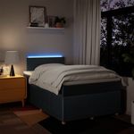 Casa si Gradina - Mobilier - Paturi si accesorii - Paturi - Pat box spring cu saltea, albastru, 120x200 cm, textil - Infinity.ro