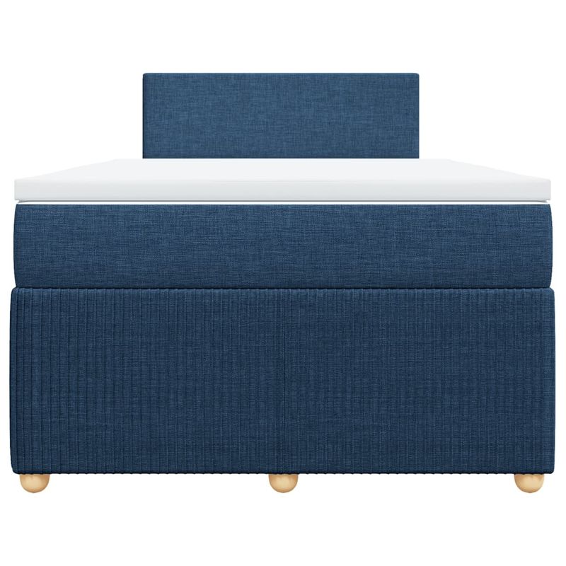 Casa si Gradina - Mobilier - Paturi si accesorii - Paturi - Pat box spring cu saltea, albastru, 120x200 cm, textil - Infinity.ro