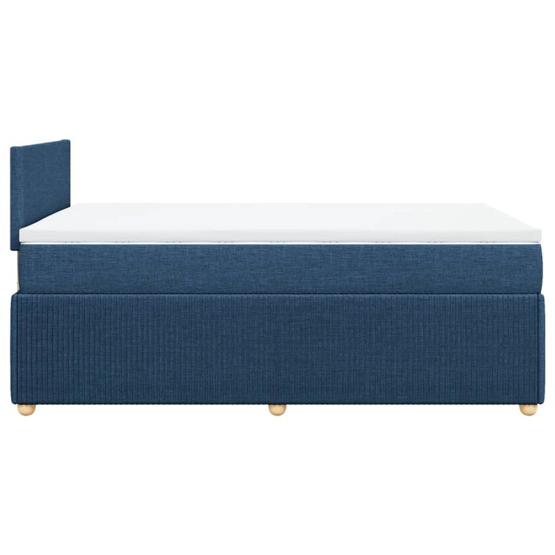 Casa si Gradina - Mobilier - Paturi si accesorii - Paturi - Pat box spring cu saltea, albastru, 120x200 cm, textil - Infinity.ro