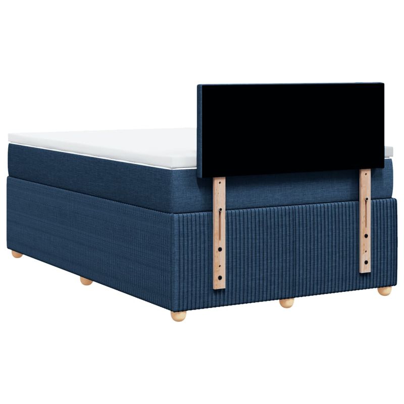 Casa si Gradina - Mobilier - Paturi si accesorii - Paturi - Pat box spring cu saltea, albastru, 120x200 cm, textil - Infinity.ro