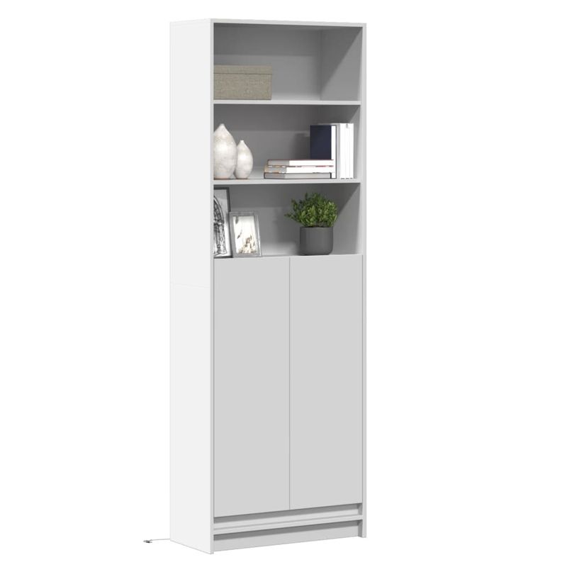 Casa si Gradina - Mobilier - Comode si corpuri - Corpuri bucatarie - Dulap inalt cu LED alb 69x32,5x200 cm lemn prelucrat - Infinity.ro