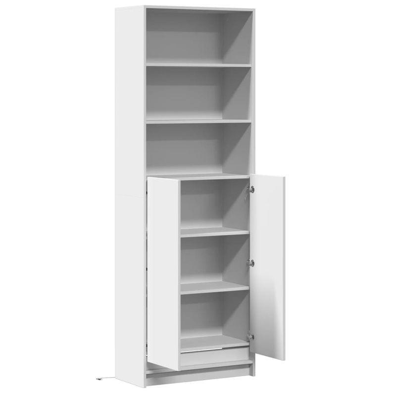 Casa si Gradina - Mobilier - Comode si corpuri - Corpuri bucatarie - Dulap inalt cu LED alb 69x32,5x200 cm lemn prelucrat - Infinity.ro