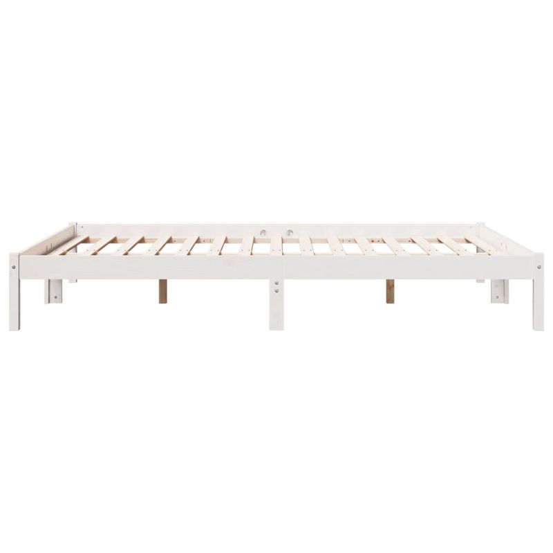 Casa si Gradina - Mobilier - Paturi si accesorii - Paturi - Cadru pat foarte lung fara saltea alb 140x210 cm lemn masiv pin - Infinity.ro