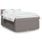 Casa si Gradina - Mobilier - Paturi si accesorii - Paturi - Pat box spring cu saltea, gri taupe, 160x200 cm material textil - Infinity.ro